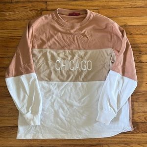 Chicago Oversized Color Block Crewneck